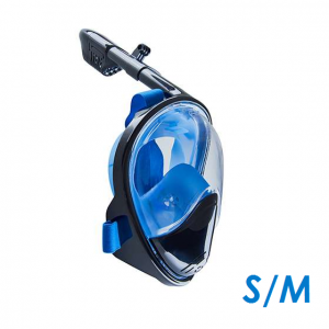Полнолицевая маска для снорклинга (взрослая) FREE BREATH (S/M Black/Blue (YS-13))