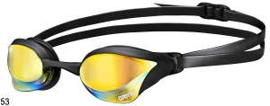 1E492  Стартовые очки для плавания Arena COBRA CORE MIRROR  (1E492 53 yellow revo/black)