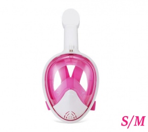 Полнолицевая маска для снорклинга (взрослая) FREE BREATH (S/M Pink (YS-02))