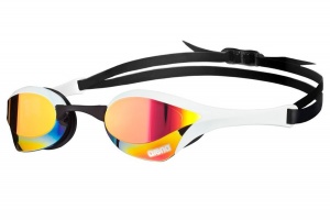 1E032  Arena Стартовые очки для плавания COBRA ULTRA MIRROR  (1E032 11 red revo/white/black)
