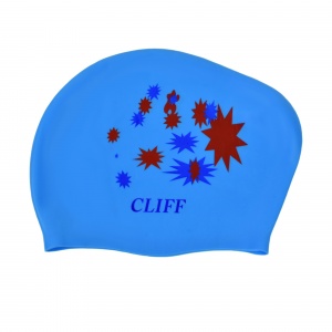 CS13 Шапочка для плавания для длинных волос CLIFF (Голубой)