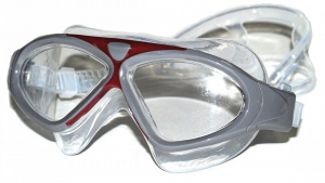 Очки - полумаска для плавания детские Light-Swim LSG-630 (CH) (Grey/Red)