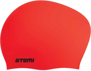 Шапочка для плавания ATEMI, силикон, для длинных .волос (LC-03 Красный)
