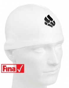 Стартовая силиконовая шапочка R-CAP FINA Approved, White, MadWave (L)