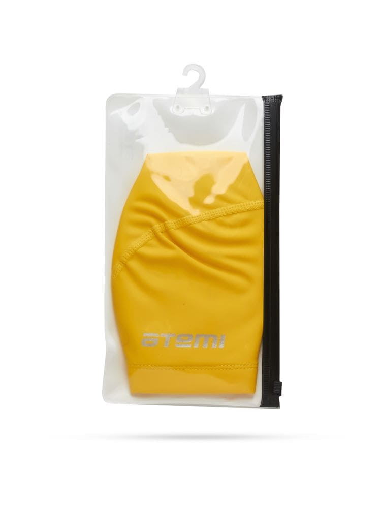 Шапочка для плавания тканевая с ПУ покрытием, желтый , PU 14 от магазина Best-Swim.ru. Фото N4