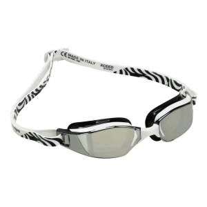 Стартовые очки для плавания Xceed, MP Michael Phelps (зеркальные Titanium)  (EP1310901LMS white/black)