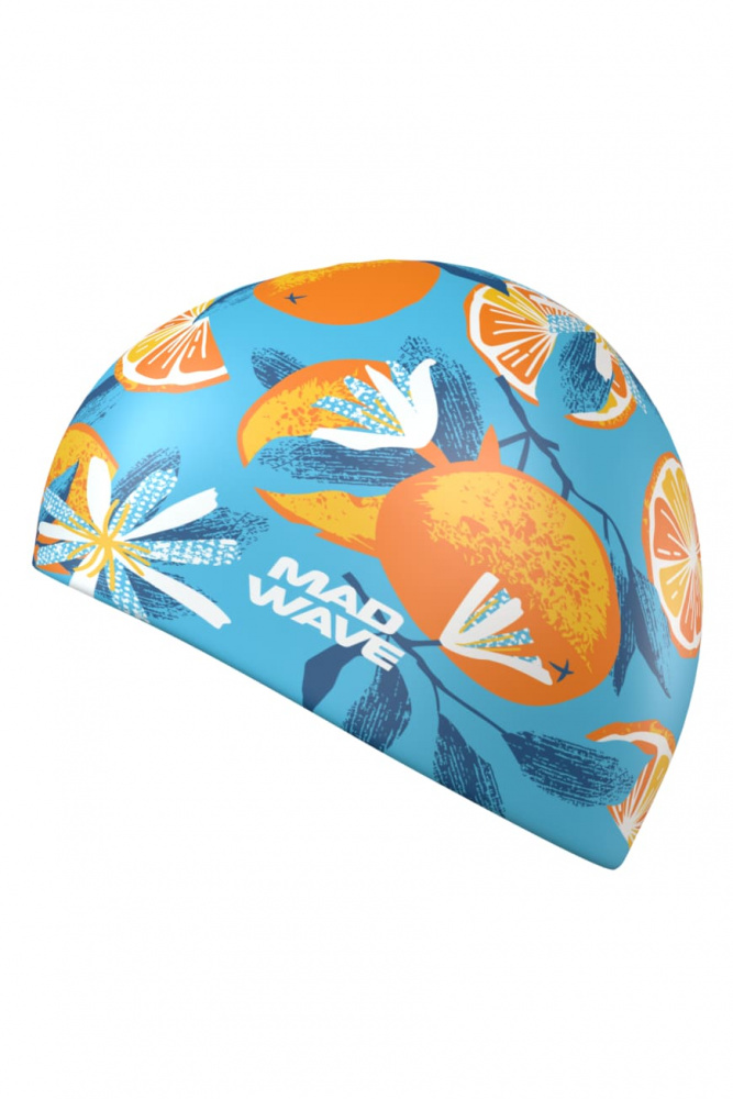 M0552 10 0 00W Силиконовая шапочка для плавания ORANGE, Azure от магазина Best-Swim.ru. Фото N3