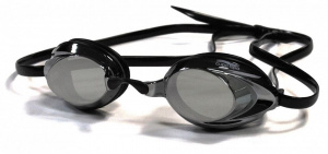 Стартовые очки для плавания в бассейне (зеркальные) LSG-632 MR (ALL BLACK/SILVER)