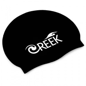 Взрослая силиконовая шапочка для плавания Creek (Чёрный)