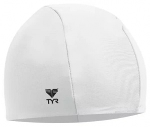 Шапочка для плавания TYR Solid Lycra Cap (100 Белый )
