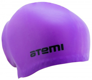 Шапочка для плавания ATEMI, силикон, для длинных .волос (LC-07 Фиолетовый)