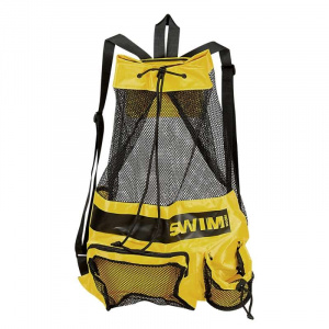Сетчатый рюкзак Mesh Backpack для плавательного инвентаря (Жёлтый)