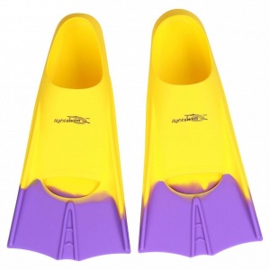 Детские короткие ласты для плавания в бассейне Light-Swim LS 11 (CH) (YELLOW/PURPLE, 33-35)