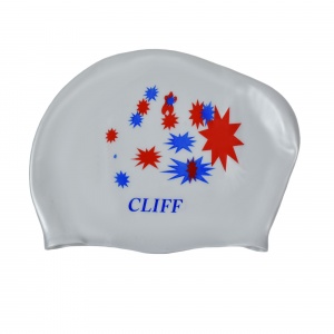 CS13 Шапочка для плавания для длинных волос CLIFF (Серебристый)