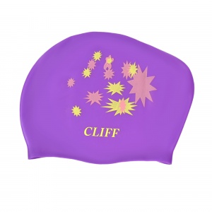CS13 Шапочка для плавания для длинных волос CLIFF (Фиолетовый)