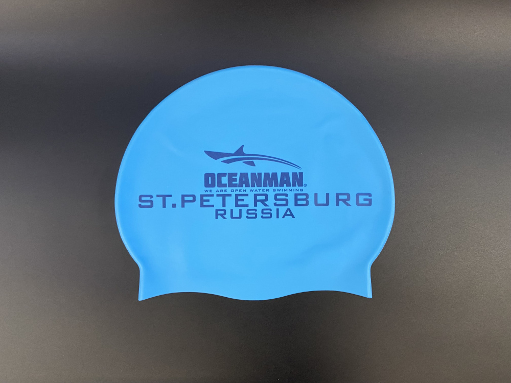 Шапочка для плавания Oceanman St.Petersburg, blue от магазина Best-Swim.ru