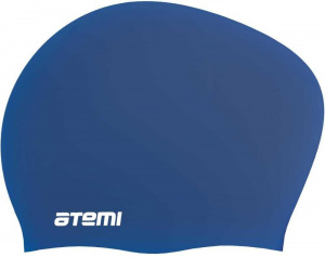 Шапочка для плавания ATEMI, силикон, для длинных .волос (LC-06 Синий)