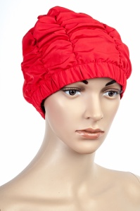 3401 Шапочка для плавания женская текстильная "Fashy" (3401-40 Красный)