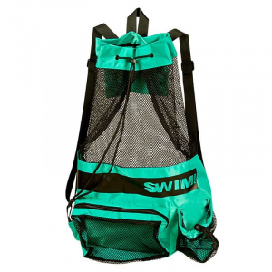 Сетчатый рюкзак Mesh Backpack для плавательного инвентаря (Зелёный)