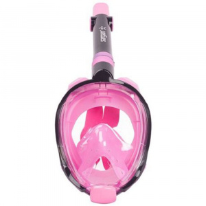 Полнолицевая маска для сноркелинга (детская) Galaxy (p. XS черный/розовый)