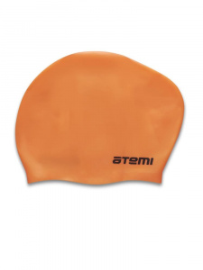 Шапочка для плавания ATEMI, силикон, для длинных .волос (LC-08 Оранжевый)