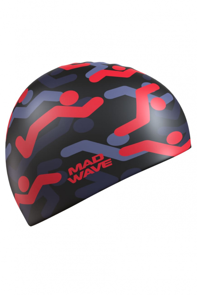 M0552 12 0 01W Силиконовая шапочка для плавания SWIMMERS, Black от магазина Best-Swim.ru. Фото N3