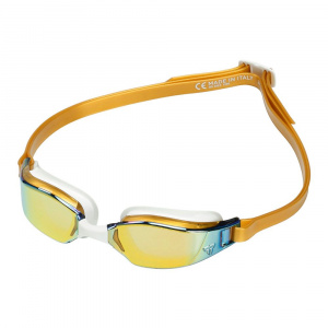 Стартовые очки для плавания Xceed, MP Michael Phelps (зеркальные Titanium)  (EP1317509LMG  gold/white)