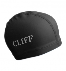 Шапочка для плавания PU 01 , CLIFF (Черный)