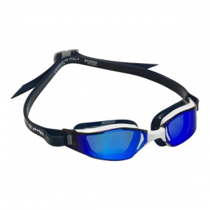 Стартовые очки для плавания Xceed, MP Michael Phelps (зеркальные Titanium)  (EP1310940LMB (голубые, зеркальные линзы) White/Blue)