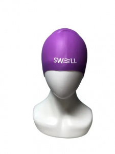 Взрослая силиконовая шапочка для плавания Swell (Фиолетовый)