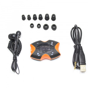Водонепроницаемый MP3 + FM плеер AquaFeel Xray, 8Gb (Orange)