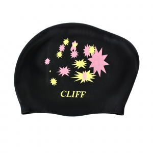 CS13 Шапочка для плавания для длинных волос CLIFF (Черный)