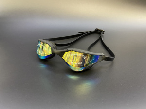 Очки для плавания взрослые CLIFF 031MM (Чёрный радужный)