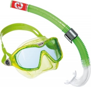 Комплект MIX для снорклинга  маска + трубка (детский) (Lime SC3443109S,TN181530)