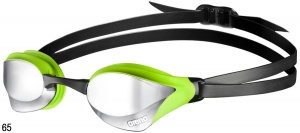 1E492  Стартовые очки для плавания Arena COBRA CORE MIRROR  (1E492 65 silver/green)