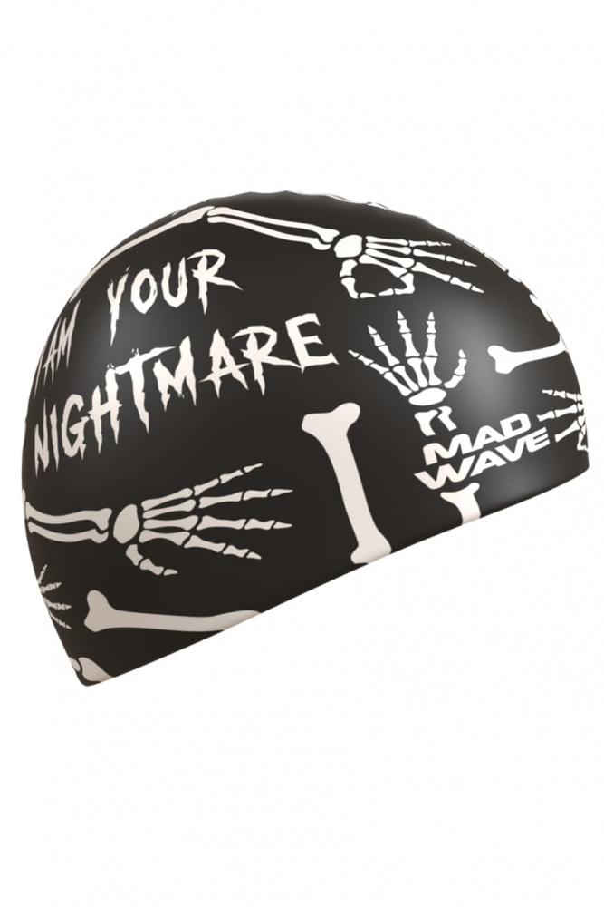 Силиконовая шапочка для плавания NIGHTMARE, Black от магазина Best-Swim.ru. Фото N2