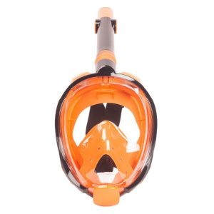Полнолицевая маска для сноркелинга (детская) Galaxy (p. XS черный/оранжевый)